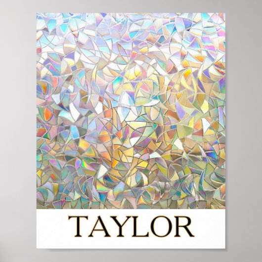 Poster Prismatic Stained Glass Effect - Rainbow Prismatic (Devant)