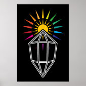 Poster prisme attrape-soleil cristal géométrique (Devant)