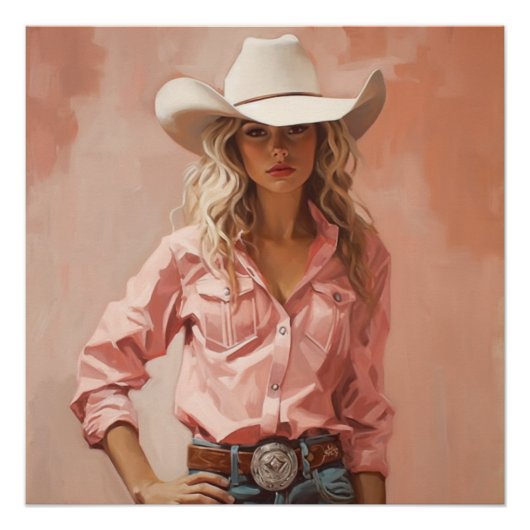 Poster Prisme de Prairie : Cowgirl Wall Art (Devant)