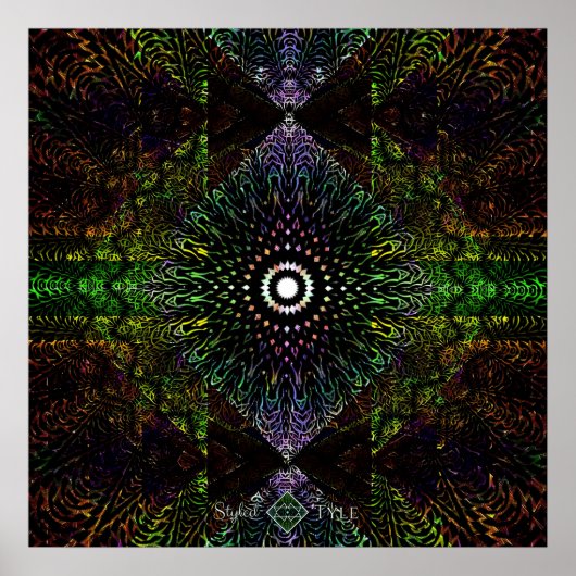 Poster Prisme triangulaire tribal (Devant)