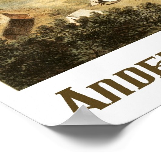 Poster Prison d'Andersonville (Camp Sumter), vue aérienne (Coin)