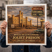 Poster Prison de Joliet Route 66 Chicago