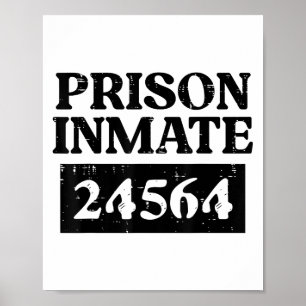Poster Prisonnier d'Halloween Prisonnier Détenu Drôle Cos