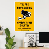 Poster privacyvrij land (Thuiskantoor)