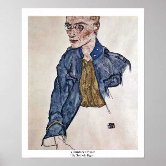 Poster Privé Volontaire Par Schiele Egon (Devant)