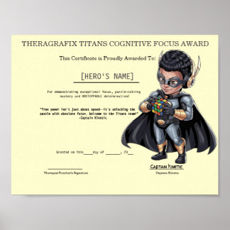 Poster Prix de concentration et de détermination en théra