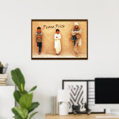 Poster Prix de la paix Hommage militaire (Bureau à domicile)