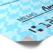 Poster Prix de la prime de charité pour chèque de fausse  (Coin)