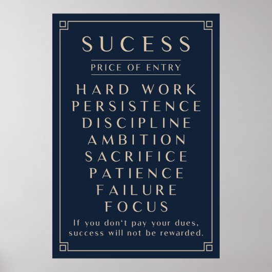 Poster Prix de réussite (Devant)