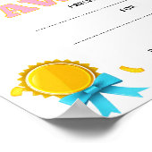 Poster prix de réussite de la classe éditable (Coin)