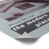 Poster Prix Design 1957 Lauréat Mid-Century Modern House (Coin)