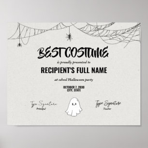 Poster Prix du meilleur costume d'Halloween