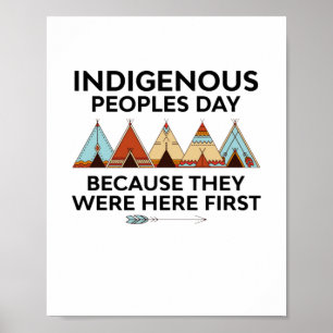 Poster Prix Indigenous Peoples Day They Were Here First N