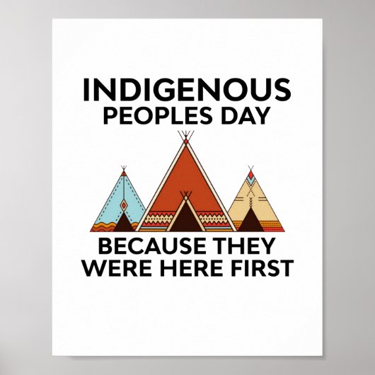 Poster Prix Indigenous Peoples Day They Were Here First N (Devant)