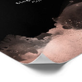 Poster Prix moderne Roségold Black Watercolor (Coin)