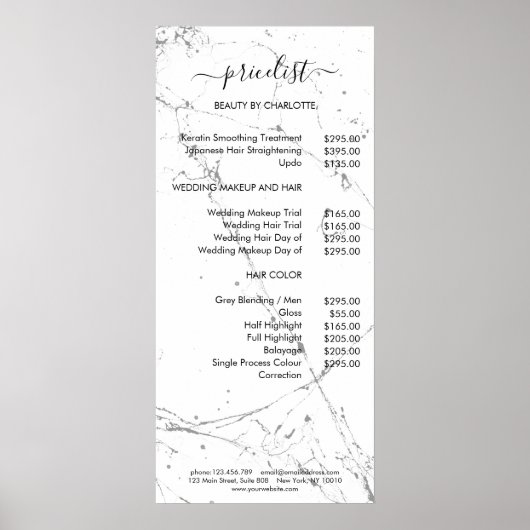 Poster Prix Style Marmor Moderne (Devant)