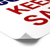 Poster Pro Choice Garder l'avortement en sécurité et poli (Coin)