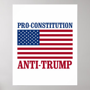 Poster Pro-Constitution anti-Trump - anti-Trump -