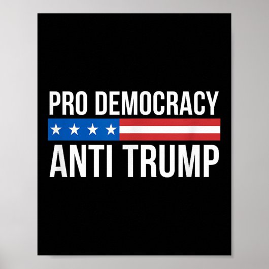 Poster Pro Democracy - Anti Trump - (Devant)