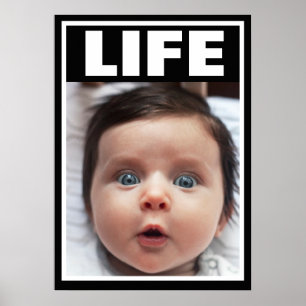 POSTER PRO-LIFE BÉBÉ CHEVEUX SOMBRE VIE INFANTE