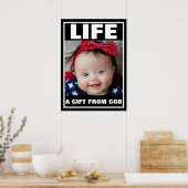 POSTER PRO-LIFE CUTE SOURIRE SYNDROME BÉBÉ VIE (Cuisine)