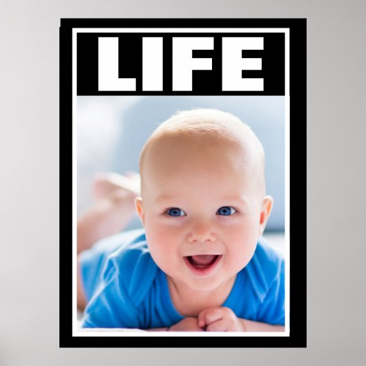 POSTER PRO-LIFE SOURIRE BÉBÉ GARÇON GRAND (Devant)
