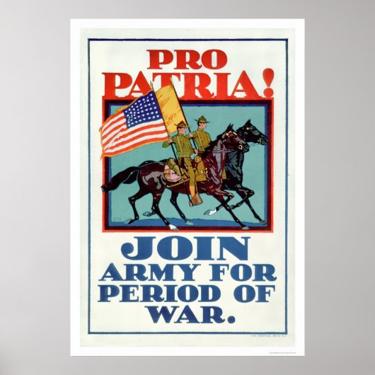 Poster Pro Patria ! Rejoignez l'armée (US02096A) (Devant)