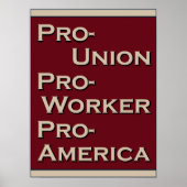 Poster Pro-Union 1940's Design (Devant)