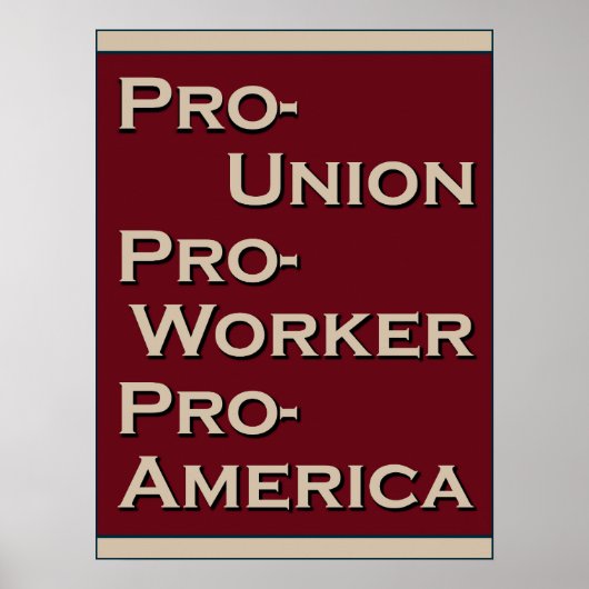 Poster Pro-Union 1940's Design (Devant)