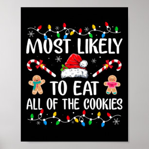 Poster Probablement Manger Tous Les Cookies De Noël Famil