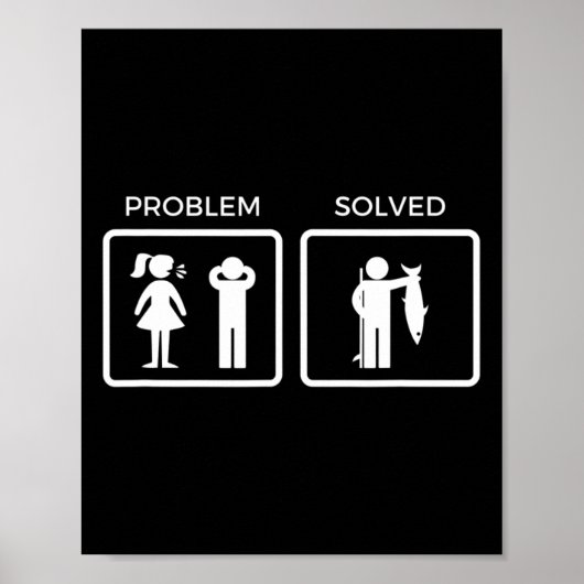 Poster Problème amusant Pêche résolue (Devant)