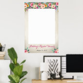 Poster Problème de photo de douche florale (Bureau à domicile)
