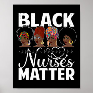 Poster Problème des infirmières noires - Infirmière afro-