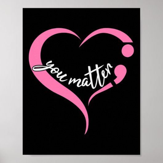 Poster Problème Des Jeunes Semicolon Santé Mentale Et Sui (Devant)