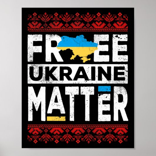 Poster Problème d'Ukraine libre Chemise ukrainienne Drape (Devant)