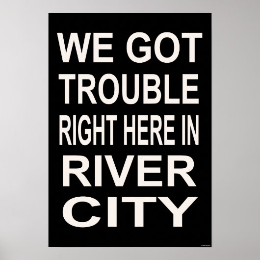 Poster PROBLÈME ICI DANS RIVER CITY (15 x 22) (Devant)