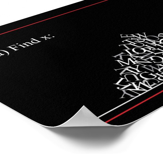 Poster Problème mathématique (Coin)