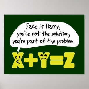 Poster Problème mathématique amusant
