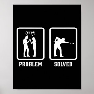 Poster Problème résolu Pool Billard Lecteur Snooker Cue 8