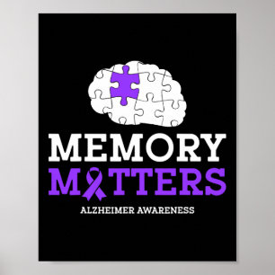 Poster Problèmes de mémoire Heimer Purple Ribbon Heimerhe