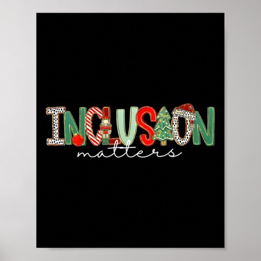 Poster Problèmes de Noël pour l'inclusion Enseignant Sped (Devant)