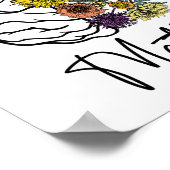 Poster Problèmes de santé Fleur Cerveau Santé mentale (Coin)