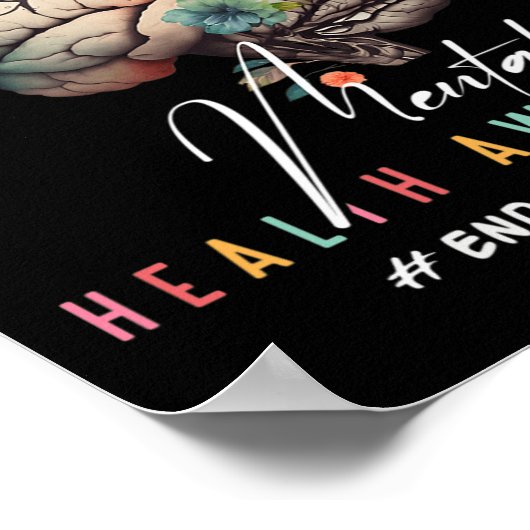 Poster Problèmes de santé mentale de la stigmatisation Se (Coin)