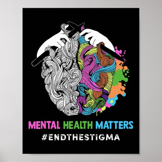 Poster Problèmes de santé mentale de la stigmatisation Se (Devant)