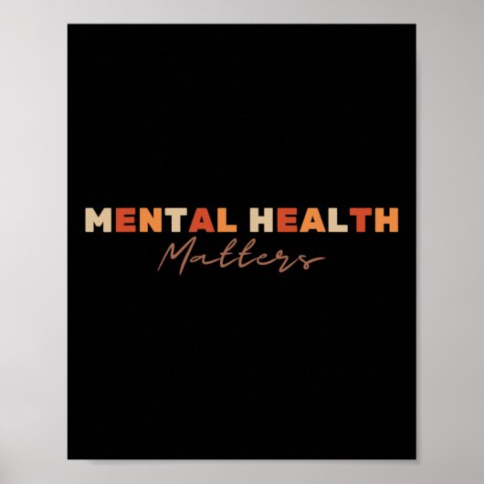 Poster Problèmes de santé mentale Dépression Suicide (Devant)