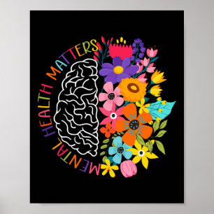 Poster Problèmes de santé mentale Maladie cérébrale chez
