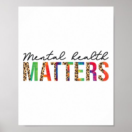 Poster Problèmes de santé mentale Maladie cérébrale humai (Devant)