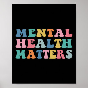 Poster Problèmes de santé mentale Préppy esthétique color