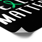 Poster Problèmes de santé Ruban vert (Coin)
