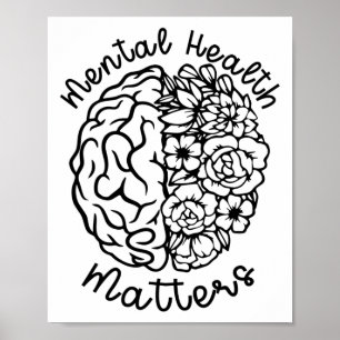 Poster Problèmes de sensibilisation à la santé Fleurs Cer